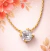 Colar ponto de luz folheado a ouro 18k