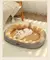 Kimpets cama para gatos, canil para animais de estimação, antiderrapante, inve