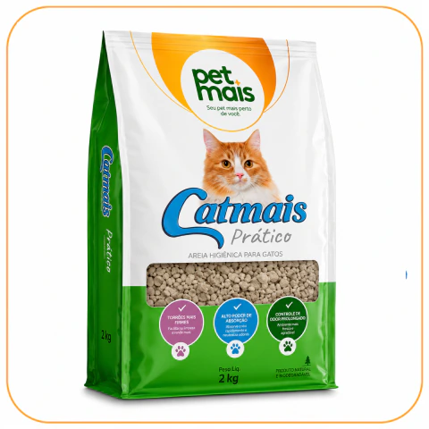 Areia Sanitária Cat mais Prático1,8kg
