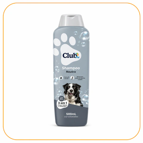 Shampoo Neutro Club Pet 500ml 3x1