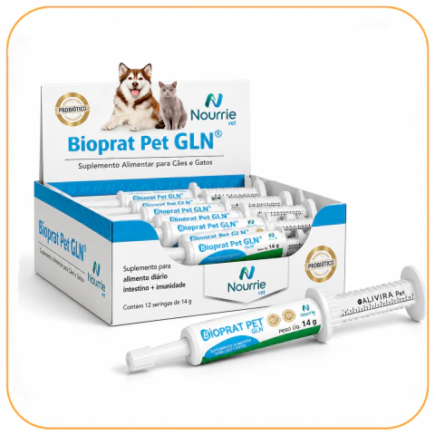 Probiótico Bioprat Pet Gln Para Cães E Gatos 14g