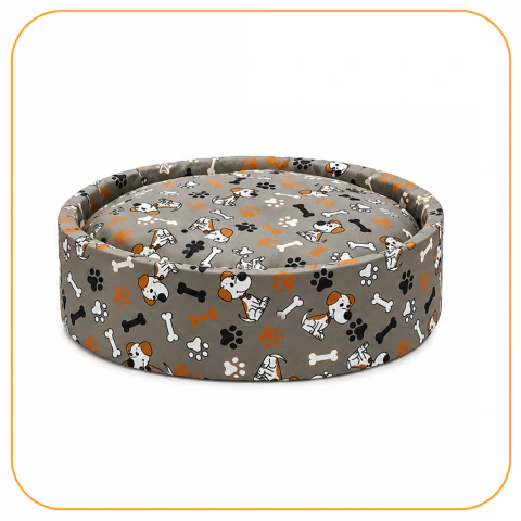 Cama Pet Redonda Cinza