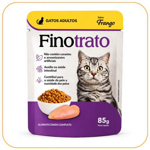 Sachê Finotrato Gatos Adultos Sabor Frango 85g