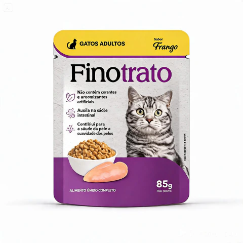 Sachê Finotrato Gatos Adultos Sabor Frango 85g