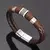 Pulseiras de couro vintage para homens aço inoxidável - Loja TechFit