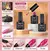 Kit de esmalte em gel com lâmpada uv, máquina elétrica de broca para unhas, k na internet