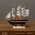 Imagem do Modelo de barco de pirata, barco pequeno de madeira, decoração de bolo, barco