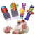 4 pçs brinquedo de Bebê 0-12 meses chocalhos brinquedos meias animais