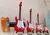 Mini guitarra elétrica de madeira, modelo de guitarra em miniatura, instrumento - Loja Casa do Juba