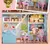 Diy mini casa de boneca de madeira com detalhes reais incríveis - Loja Casa do Juba
