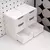 Organizador de mesa chique de 3 camadas com gavetas, ideal para material de escritório - comprar online