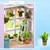 Diy mini casa de boneca de madeira com detalhes reais incríveis