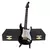 Mini guitarra elétrica de madeira, modelo de guitarra em miniatura, instrumento