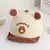 Boné de beisebol de bebê do urso dos desenhos animados com orelhas fofas na internet
