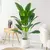 1pc plantas artificiais grande palmeira tropical falso plantas de banana folhas