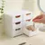 Organizador de mesa chique de 3 camadas com gavetas, ideal para material de escritório