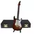 Mini guitarra elétrica de madeira, modelo de guitarra em miniatura, instrumento na internet