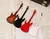 Mini guitarra elétrica de madeira, modelo de guitarra em miniatura, instrumento