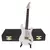 Mini guitarra elétrica de madeira, modelo de guitarra em miniatura, instrumento - Loja Casa do Juba