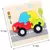 Brinquedo lúdico educativo de madeira - 3D Wooden Cartoon Animal Traffic Jigsaw Puzzle, Early Learning Cognition Game, b - Loja Casa do Juba
