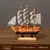 Modelo de barco de pirata, barco pequeno de madeira, decoração de bolo, barco - Loja Casa do Juba