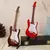 Mini guitarra elétrica de madeira, modelo de guitarra em miniatura, instrumento - comprar online