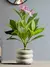 Plantas artificiais azaleas de 21-40cm, árvore de borracha falsa, folhas de pal