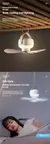 Ventilador de teto portátil recarregável led - comprar online