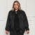 Jaqueta Corta Vento Feminina Plus Size Fitness Treino Preta - Aerre Company