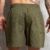 Bermuda de Linho Masculina Elástico Casual Leve Verde - comprar online