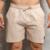 Bermuda de Linho Masculina Elástico Casual Leve Off White - Aerre Company