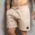 Bermuda de Linho Masculina Elástico Casual Leve Off White na internet