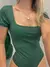 Body Feminino em Poliamida Manga Curta e Decote Quadrado Aline Ref. 1337 - Musa Urbana