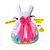 Vestido Infantil Temático Dinossauro Rosa Luxo + Tiara - comprar online