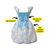 Vestido Infantil Festa Floral Azul E Margaridas C/tule Tiara - comprar online