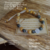 Pulsera Palo Santo, Pirita y dije de San Benito "Protección, Abundancia, Bienestar emocional"