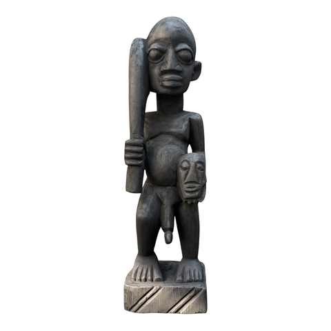 Exu Escultura Africana em Madeira Esu