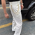 Advanced Sense Pearl Chain Phants Zipper - buy online