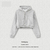 Vintage Single-Tone Pullover Zip-Up Hoodie Casual Cropped - loja online