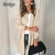 Plain hue full-arm faux pocket relaxed jacket - comprar online