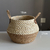 Oceanic Algae Embellishment Woven Basket Planter Vessel Household Decor - loja online