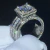 Image of Inlaid Square Imitation Zircon Ring-Valentine's Day Proposal Ring