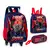Kit Mochila de Rodinhas Infantil Escolar Dark Spider Aranha