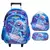 Mochila Escolar Infantil de Rodinhas Menina Menino Bolsa Resistente Impermeável - comprar online
