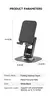 Suporte dobrável de metal para tablet, suporte de mesa para celular, ipad, ipho