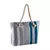 Kit Bolsa de Praia Cinza e Viseira Listrada Listras Barata Viagem Verão - Vellory Store
