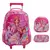 Mochila Escolar Infantil de Rodinhas Menina Menino Bolsa Resistente Impermeável