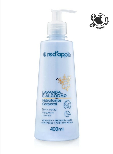 HIDRATANTE CORPORAL CREME RED APPLE LAVANDA E ALGODÃO 400 ML