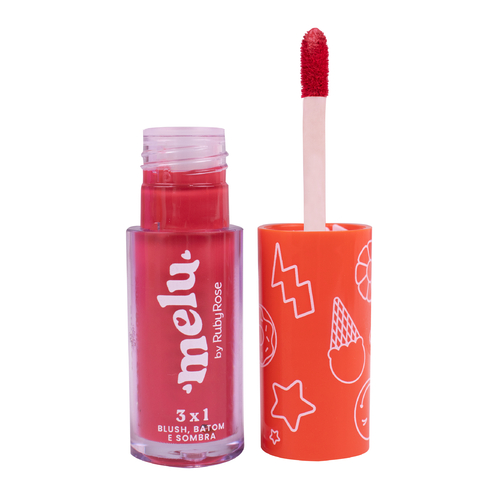 3x1 Blush Batom E Sombra Liquido Darling Melu Ruby Rose