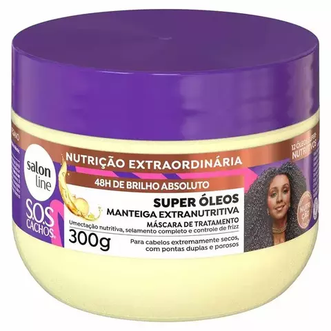 máscara de tratamento salon Line sos cachos super óleos manteiga extranutritiva 300 g